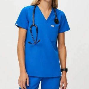 Figs Royal Blue Catarina One Pocket Scrub Top
